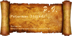 Peterman Ildikó névjegykártya
