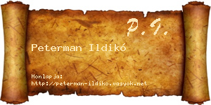 Peterman Ildikó névjegykártya
