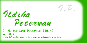 ildiko peterman business card